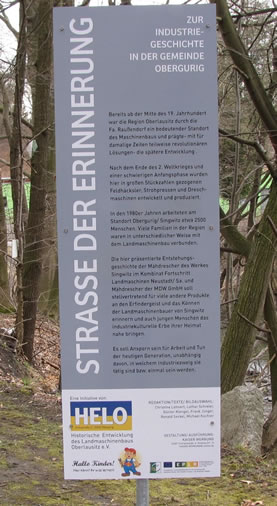 Straße der Erinnerung Singwitz-Obergurig